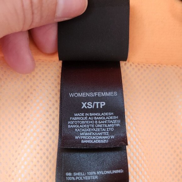 The North Face Hyvent Hooded Windbreaker Jacket Coral Orange Packable Hood XS - Picture 12 of 16